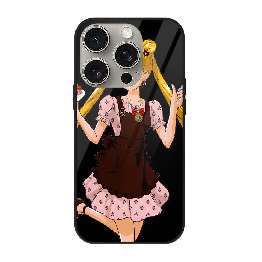 （画像用） 美少女戦士セーラームーン 愛野 美奈子 あいの みなこ Sailor Moon Aino Minako 【iPhone15Pro対応】スマホケース 耐衝撃＆黄変防止 背面ガラス