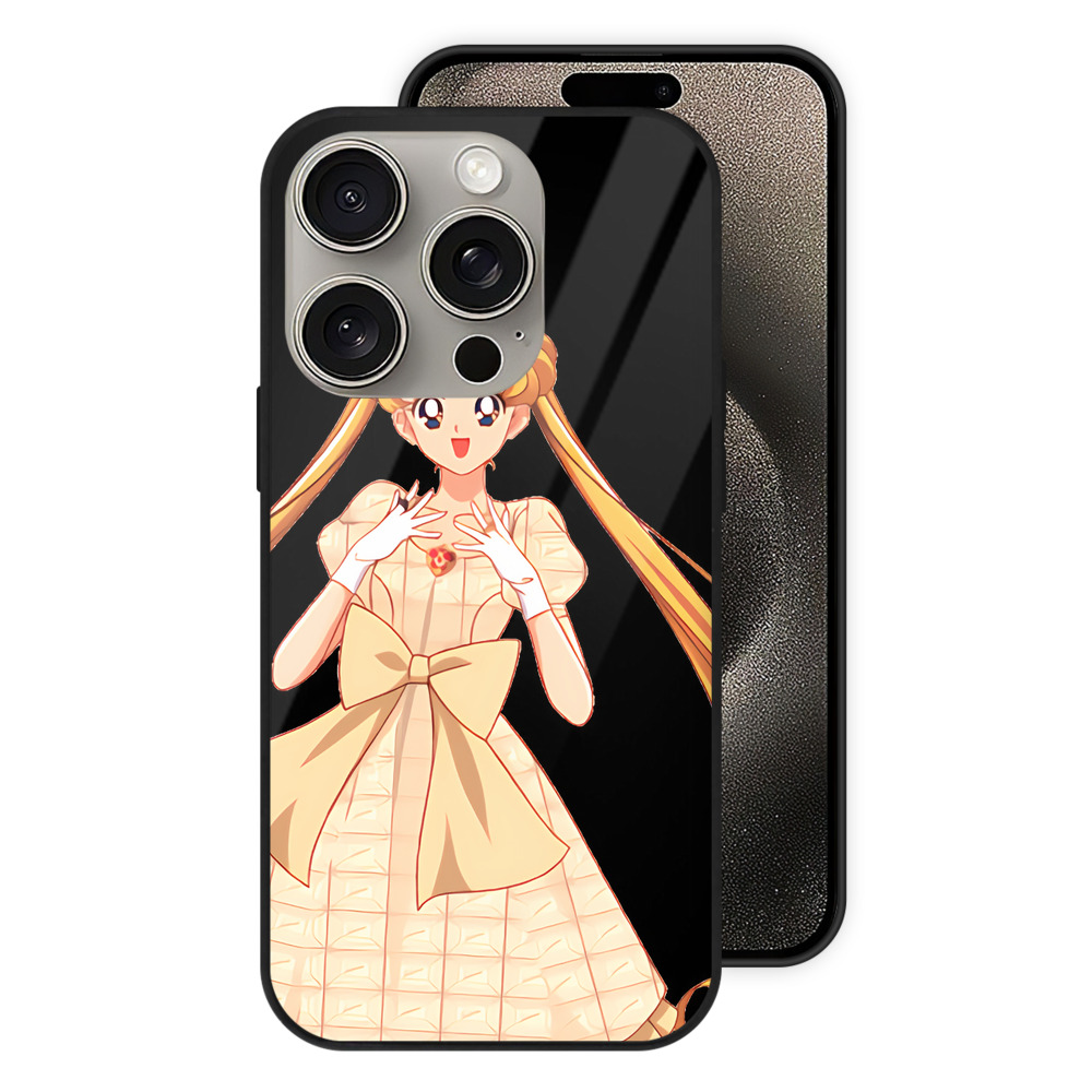（画像用） 美少女戦士セーラームーン 愛野 美奈子 あいの みなこ Sailor Moon Aino Minako 【iPhone15Pro対応】スマホケース 耐衝撃＆黄変防止 背面ガラス