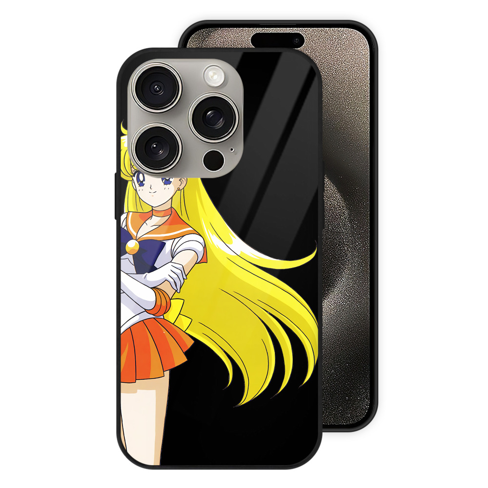 （画像用） 美少女戦士セーラームーン 愛野 美奈子 あいの みなこ Sailor Moon Aino Minako 【iPhone15Pro対応】スマホケース 耐衝撃＆黄変防止 背面ガラス