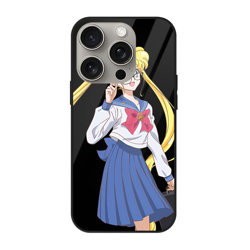 （画像用） 美少女戦士セーラームーン 愛野 美奈子 あいの みなこ Sailor Moon Aino Minako 【iPhone15Pro対応】スマホケース 耐衝撃＆黄変防止 背面ガラス