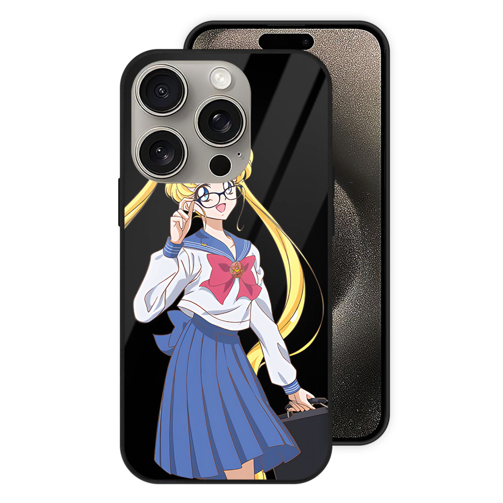 （画像用） 美少女戦士セーラームーン 愛野 美奈子 あいの みなこ Sailor Moon Aino Minako 【iPhone15Pro対応】スマホケース 耐衝撃＆黄変防止 背面ガラス