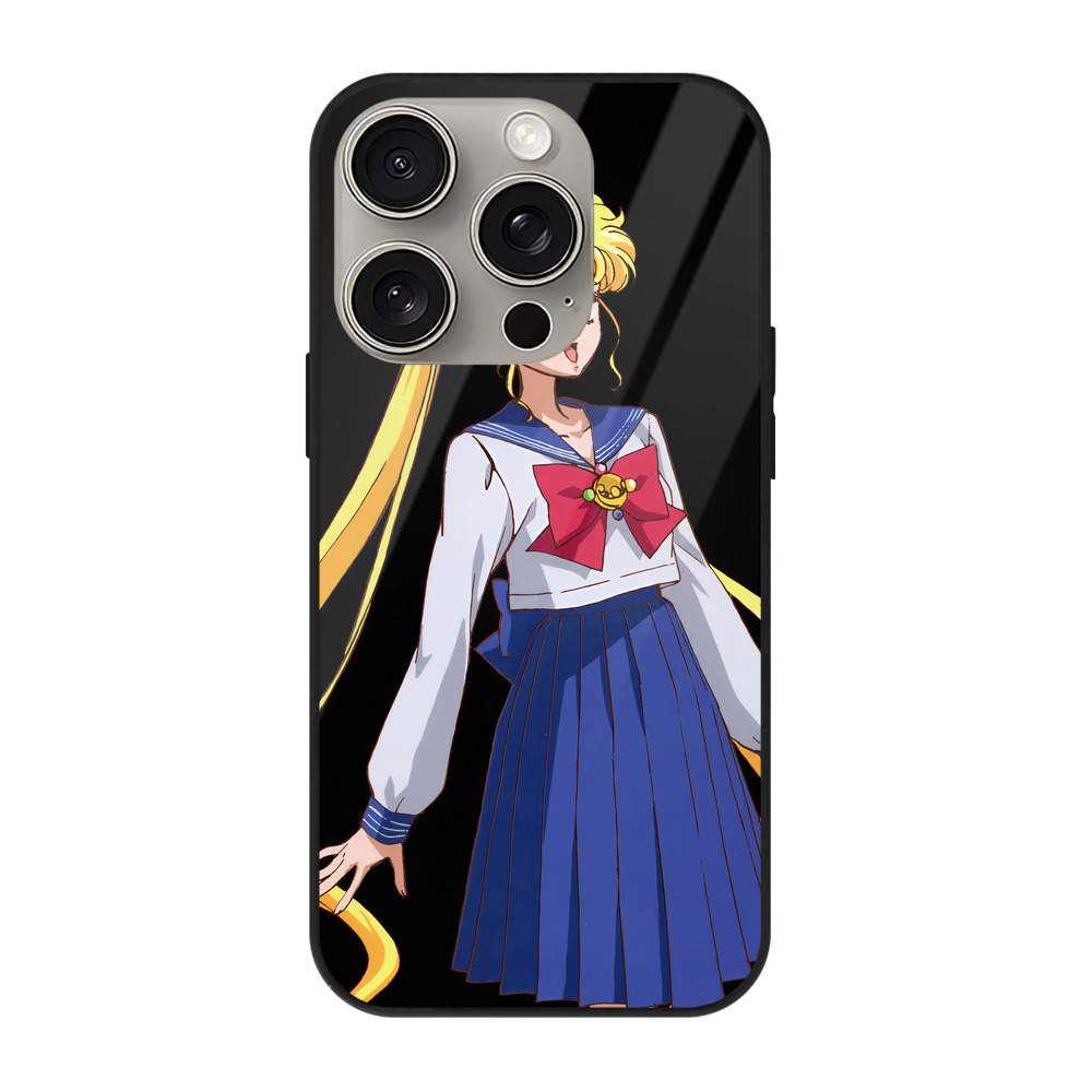（画像用） 美少女戦士セーラームーン 愛野 美奈子 あいの みなこ Sailor Moon Aino Minako 【iPhone15Pro対応】スマホケース 耐衝撃＆黄変防止 背面ガラス