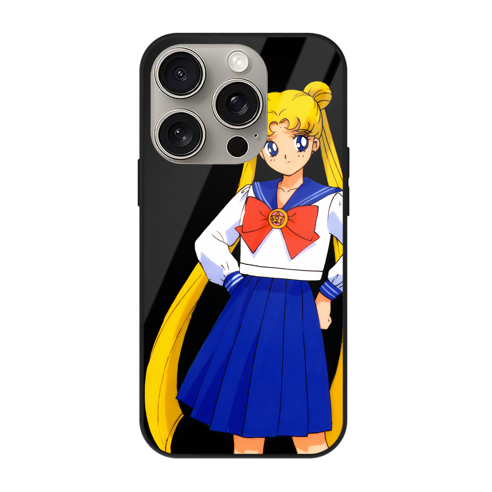 （画像用） 美少女戦士セーラームーン 愛野 美奈子 あいの みなこ Sailor Moon Aino Minako 【iPhone15Pro対応】スマホケース 耐衝撃＆黄変防止 背面ガラス