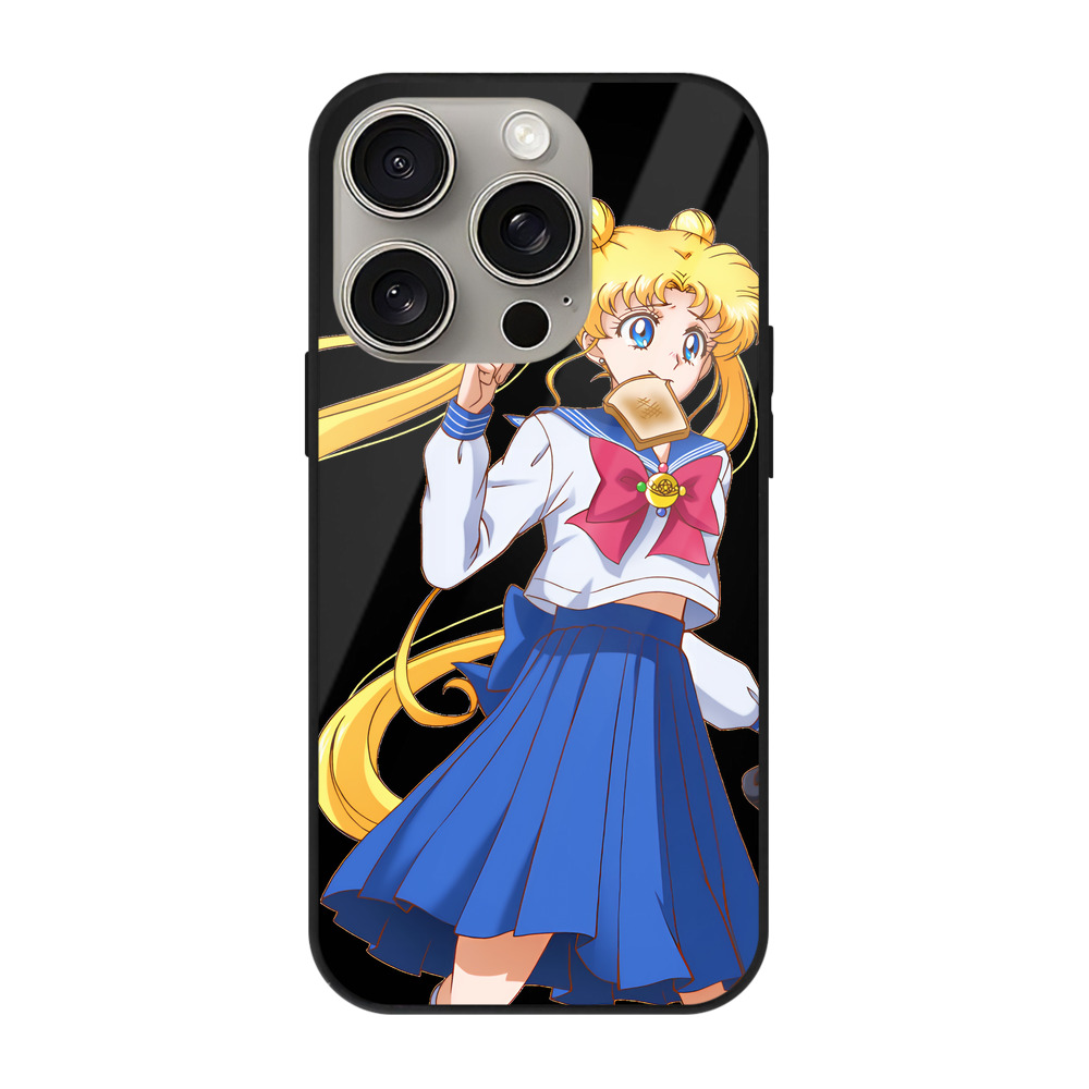 （画像用） 美少女戦士セーラームーン 愛野 美奈子 あいの みなこ Sailor Moon Aino Minako 【iPhone15Pro対応】スマホケース 耐衝撃＆黄変防止 背面ガラス