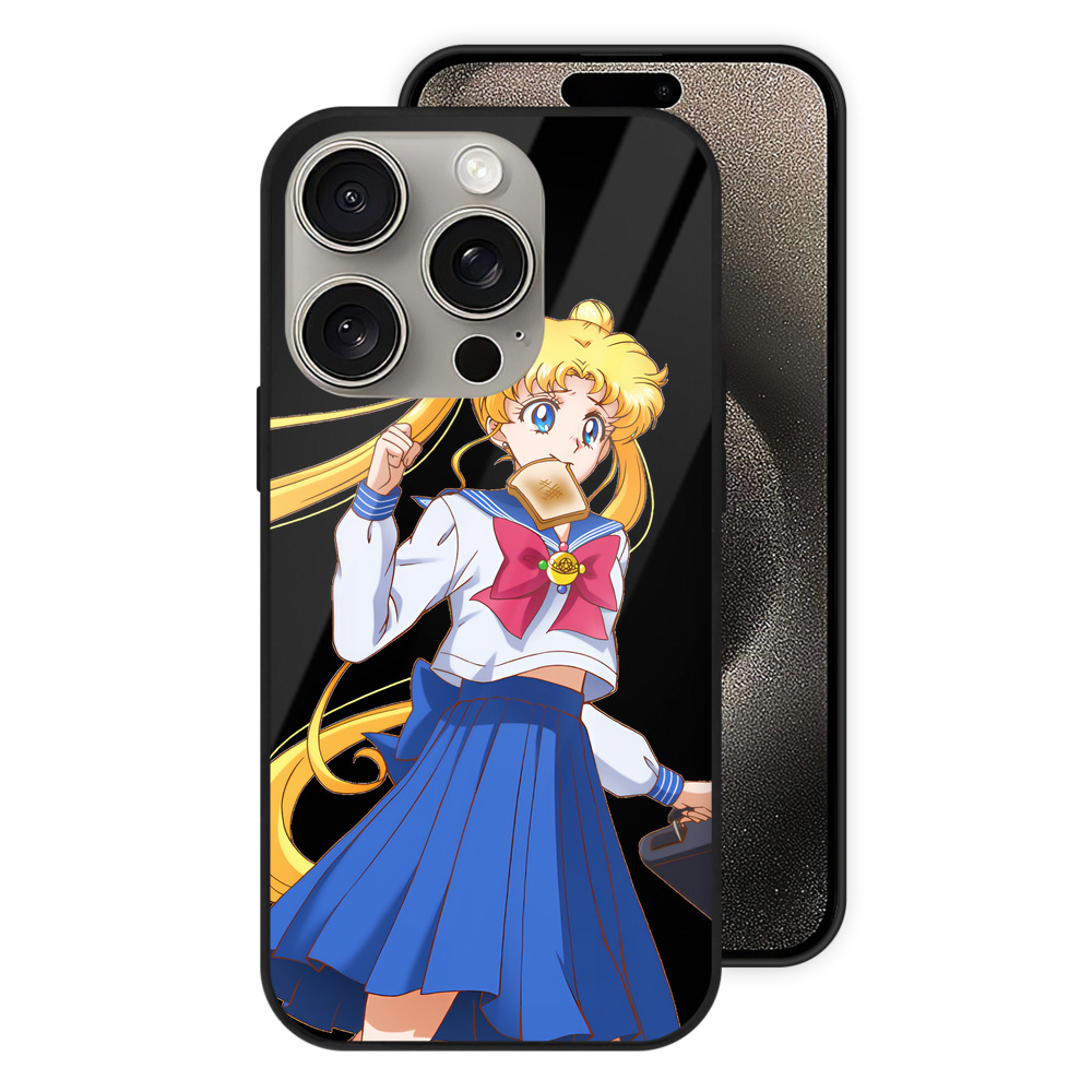 （画像用） 美少女戦士セーラームーン 愛野 美奈子 あいの みなこ Sailor Moon Aino Minako 【iPhone15Pro対応】スマホケース 耐衝撃＆黄変防止 背面ガラス