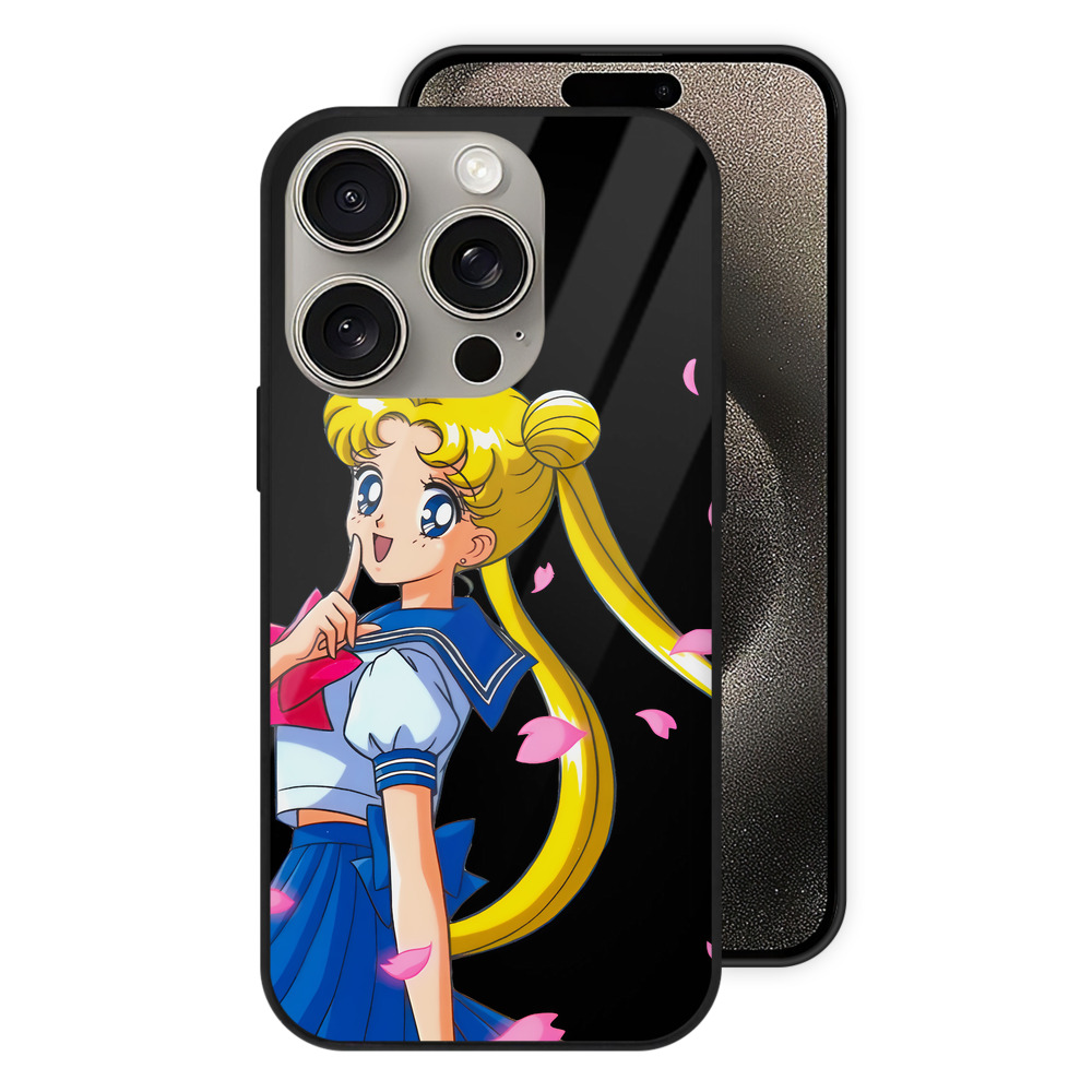 （画像用） 美少女戦士セーラームーン 愛野 美奈子 あいの みなこ Sailor Moon Aino Minako 【iPhone15Pro対応】スマホケース 耐衝撃＆黄変防止 背面ガラス