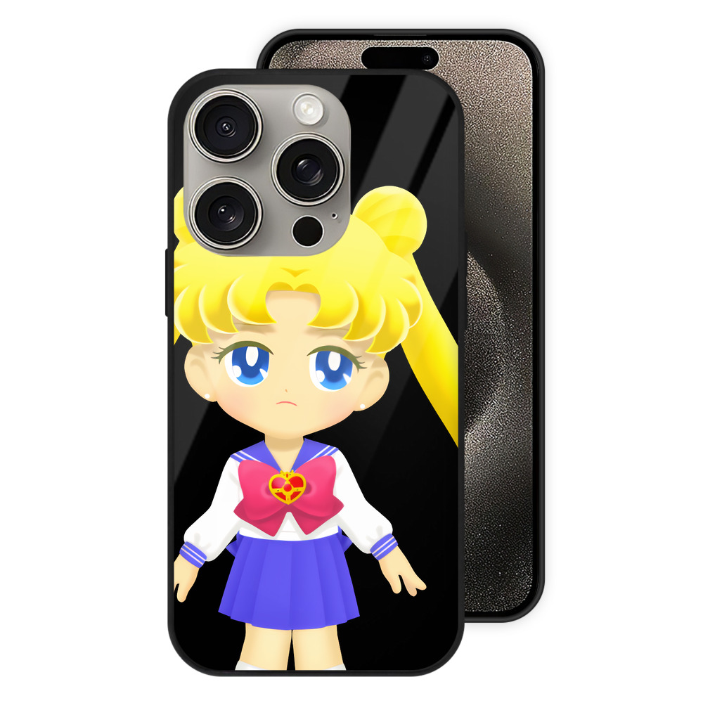 （画像用） 美少女戦士セーラームーン 愛野 美奈子 あいの みなこ Sailor Moon Aino Minako 【iPhone15Pro対応】スマホケース 耐衝撃＆黄変防止 背面ガラス