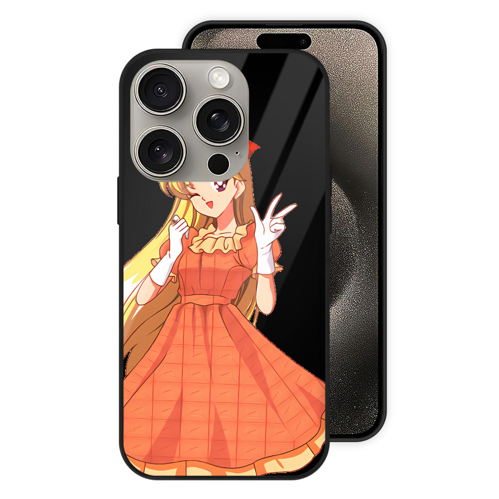 （画像用） 美少女戦士セーラームーン 愛野 美奈子 あいの みなこ Sailor Moon Aino Minako 【iPhone15Pro対応】スマホケース 耐衝撃＆黄変防止 背面ガラス