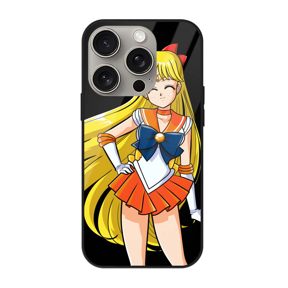 （画像用） 美少女戦士セーラームーン 愛野 美奈子 あいの みなこ Sailor Moon Aino Minako 【iPhone15Pro対応】スマホケース 耐衝撃＆黄変防止 背面ガラス