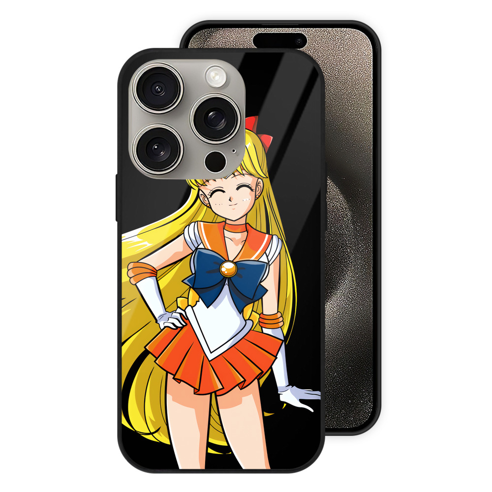 （画像用） 美少女戦士セーラームーン 愛野 美奈子 あいの みなこ Sailor Moon Aino Minako 【iPhone15Pro対応】スマホケース 耐衝撃＆黄変防止 背面ガラス