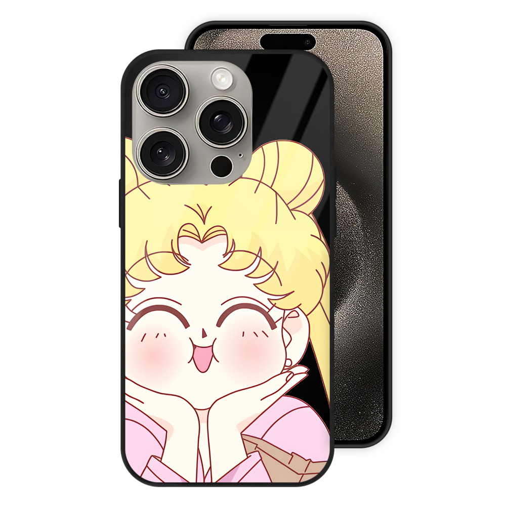 （画像用） 美少女戦士セーラームーン 愛野 美奈子 あいの みなこ Sailor Moon Aino Minako 【iPhone15Pro対応】スマホケース 耐衝撃＆黄変防止 背面ガラス