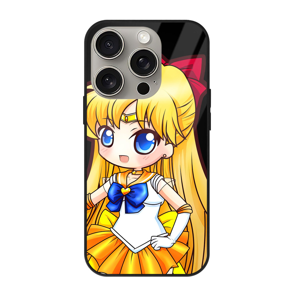 （画像用） 美少女戦士セーラームーン 愛野 美奈子 あいの みなこ Sailor Moon Aino Minako 【iPhone15Pro対応】スマホケース 耐衝撃＆黄変防止 背面ガラス