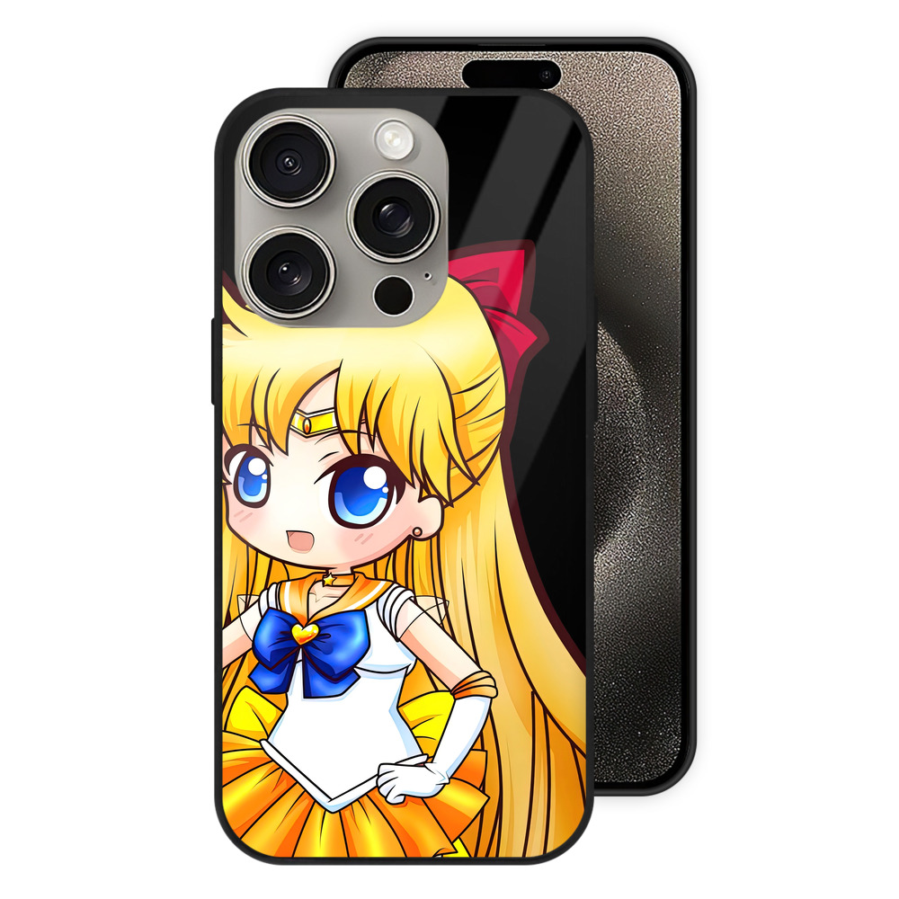 （画像用） 美少女戦士セーラームーン 愛野 美奈子 あいの みなこ Sailor Moon Aino Minako 【iPhone15Pro対応】スマホケース 耐衝撃＆黄変防止 背面ガラス