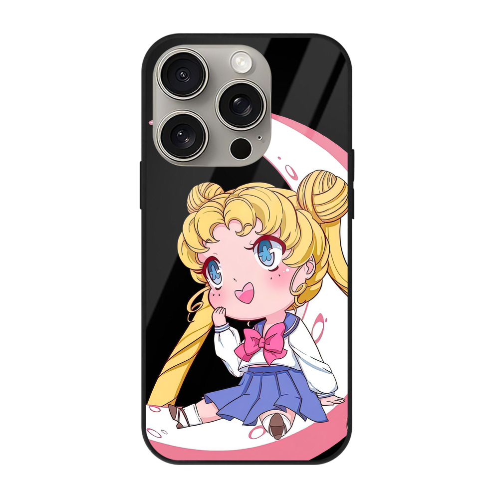 （画像用） 美少女戦士セーラームーン 愛野 美奈子 あいの みなこ Sailor Moon Aino Minako 【iPhone15Pro対応】スマホケース 耐衝撃＆黄変防止 背面ガラス