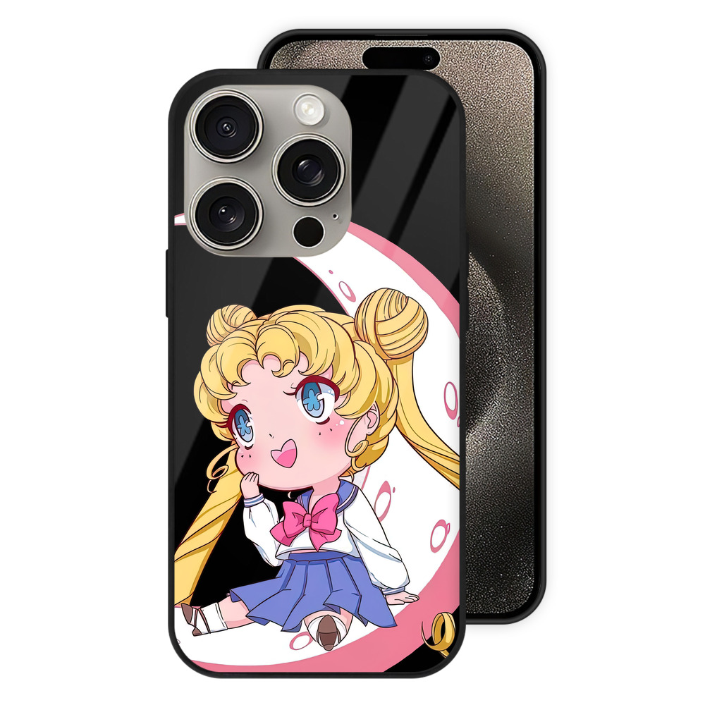 （画像用） 美少女戦士セーラームーン 愛野 美奈子 あいの みなこ Sailor Moon Aino Minako 【iPhone15Pro対応】スマホケース 耐衝撃＆黄変防止 背面ガラス