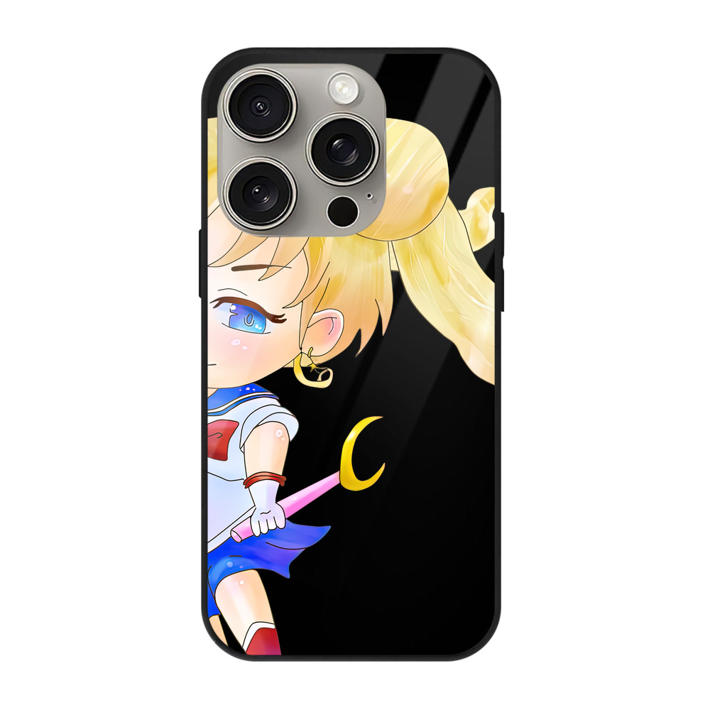 （画像用） 美少女戦士セーラームーン 愛野 美奈子 あいの みなこ Sailor Moon Aino Minako 【iPhone15Pro対応】スマホケース 耐衝撃＆黄変防止 背面ガラス