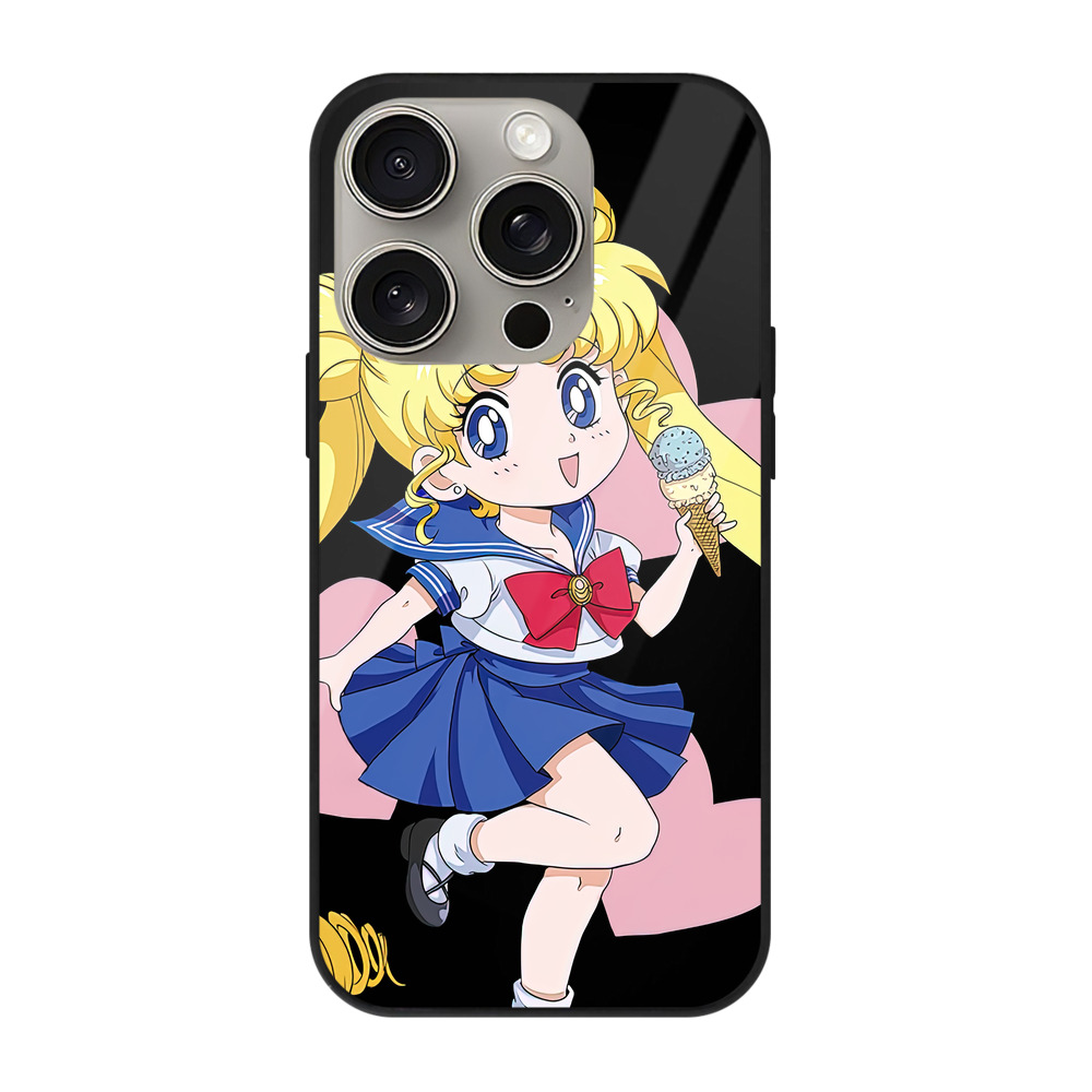 （画像用） 美少女戦士セーラームーン 愛野 美奈子 あいの みなこ Sailor Moon Aino Minako 【iPhone15Pro対応】スマホケース 耐衝撃＆黄変防止 背面ガラス