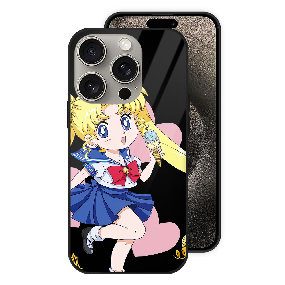 （画像用） 美少女戦士セーラームーン 愛野 美奈子 あいの みなこ Sailor Moon Aino Minako 【iPhone15Pro対応】スマホケース 耐衝撃＆黄変防止 背面ガラス
