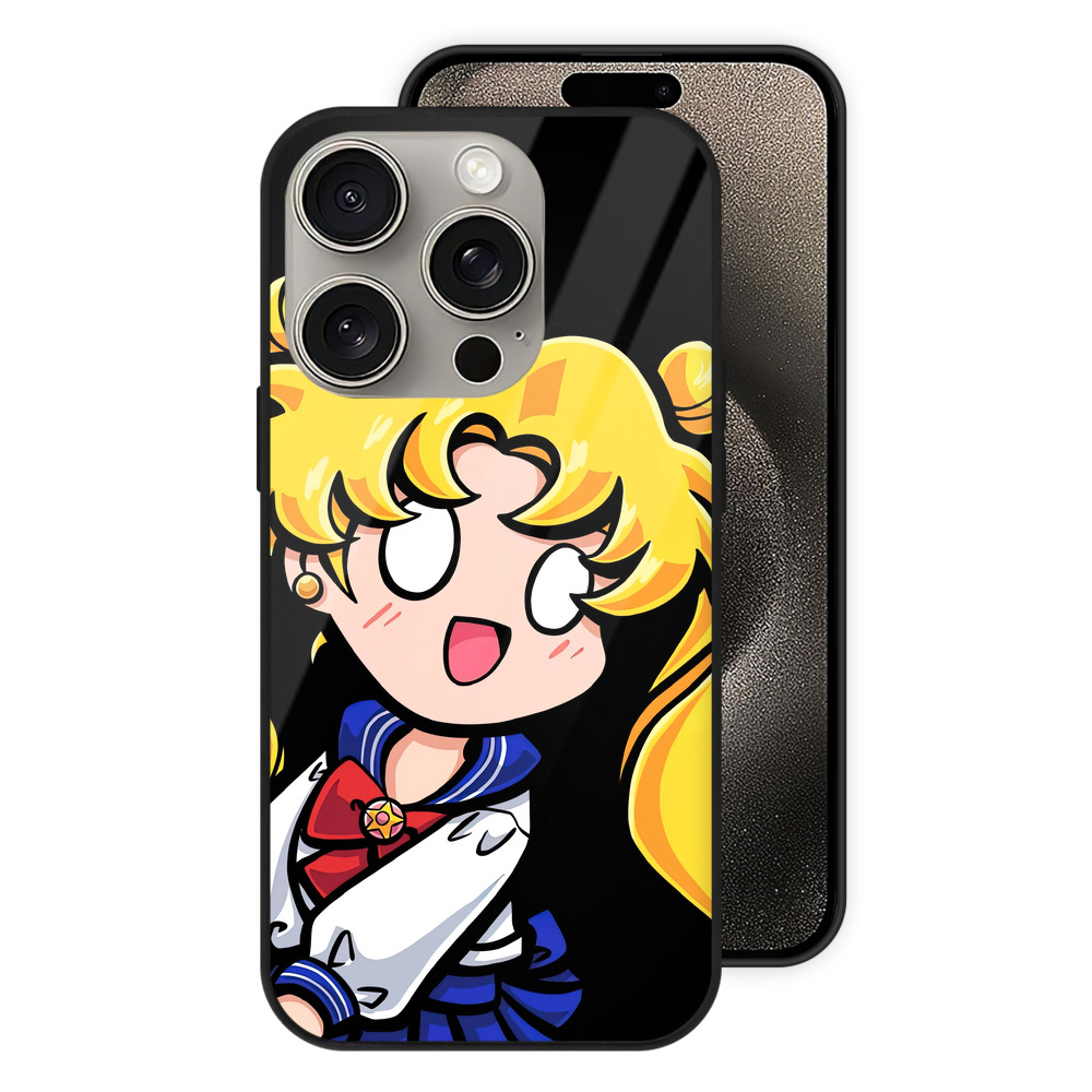 （画像用） 美少女戦士セーラームーン 愛野 美奈子 あいの みなこ Sailor Moon Aino Minako 【iPhone15Pro対応】スマホケース 耐衝撃＆黄変防止 背面ガラス
