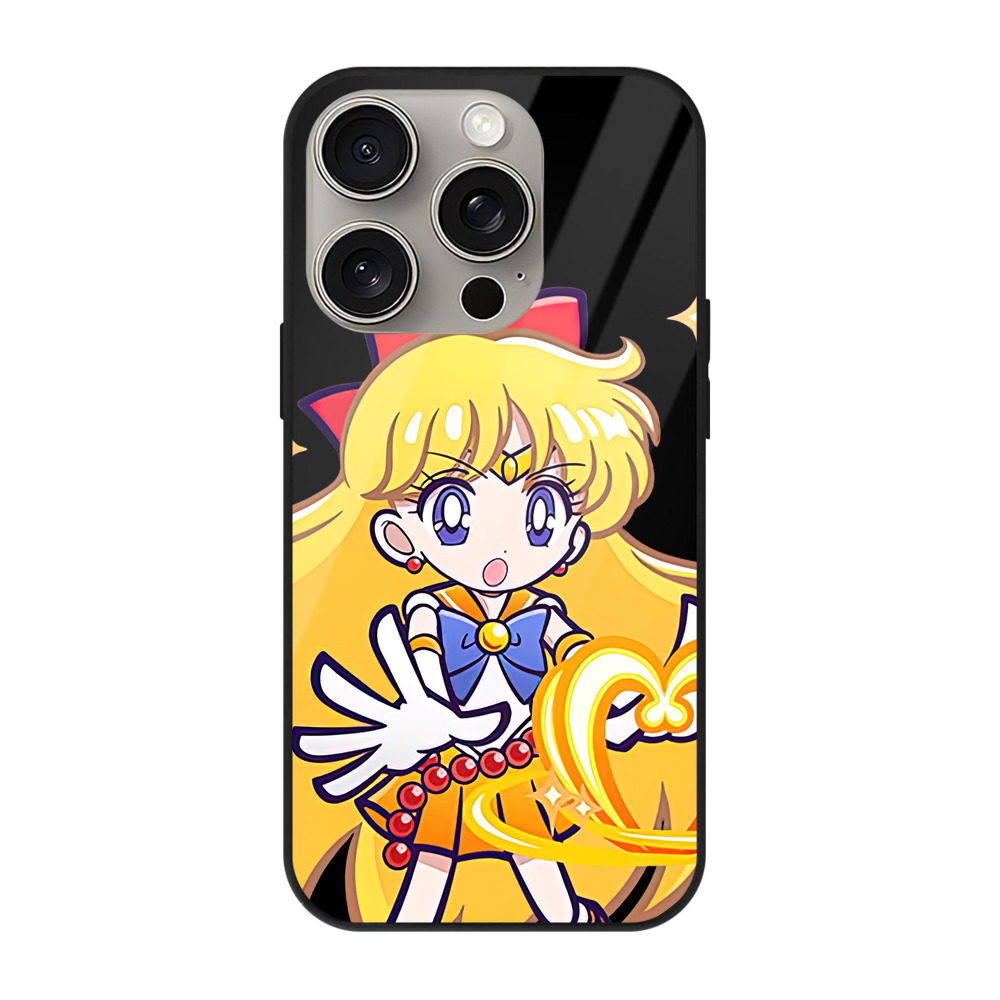 （画像用） 美少女戦士セーラームーン 愛野 美奈子 あいの みなこ Sailor Moon Aino Minako 【iPhone15Pro対応】スマホケース 耐衝撃＆黄変防止 背面ガラス