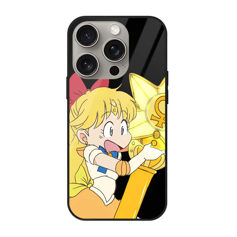 （画像用） 美少女戦士セーラームーン 愛野 美奈子 あいの みなこ Sailor Moon Aino Minako 【iPhone15Pro対応】スマホケース 耐衝撃＆黄変防止 背面ガラス