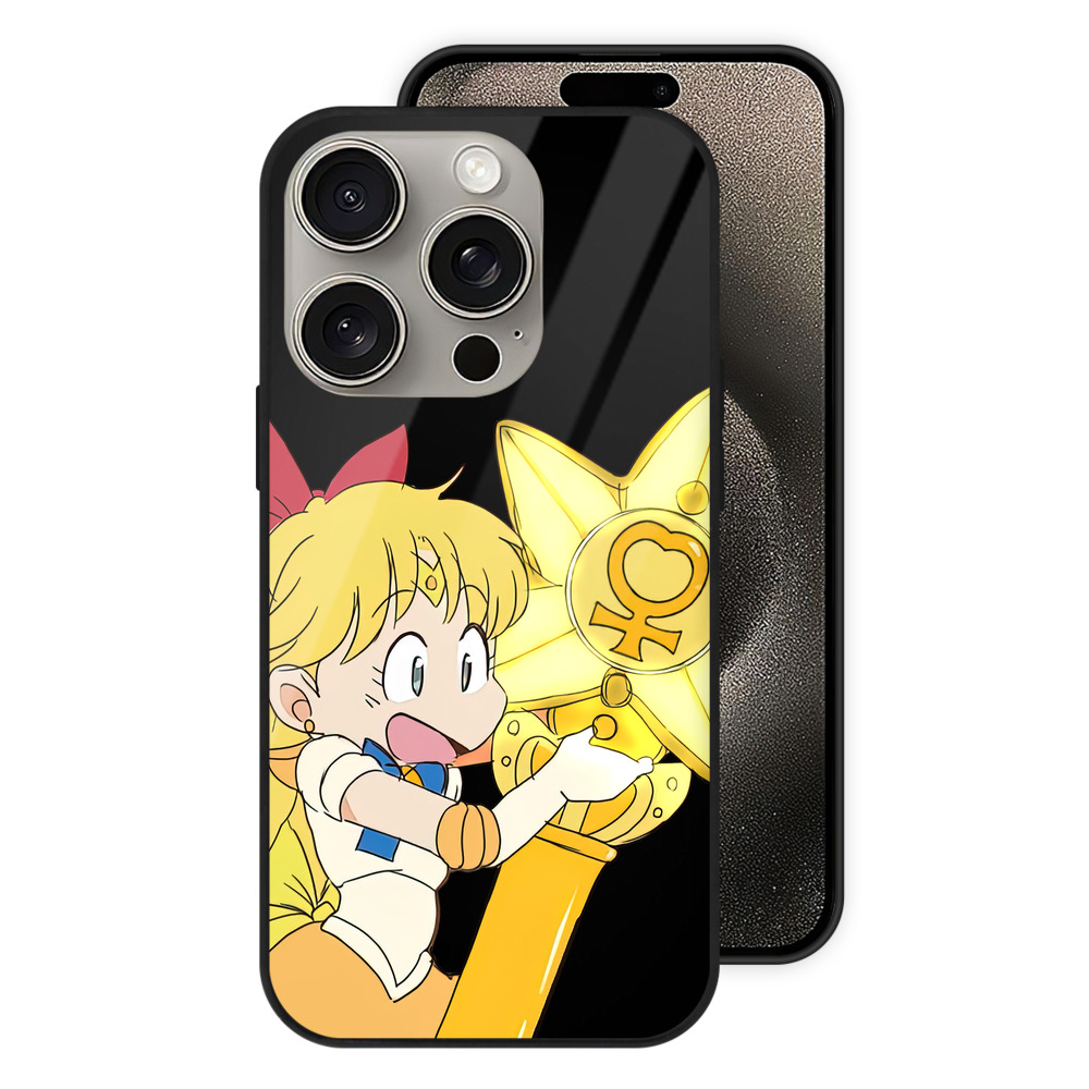 （画像用） 美少女戦士セーラームーン 愛野 美奈子 あいの みなこ Sailor Moon Aino Minako 【iPhone15Pro対応】スマホケース 耐衝撃＆黄変防止 背面ガラス