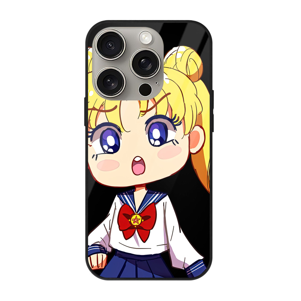 （画像用） 美少女戦士セーラームーン 愛野 美奈子 あいの みなこ Sailor Moon Aino Minako 【iPhone15Pro対応】スマホケース 耐衝撃＆黄変防止 背面ガラス