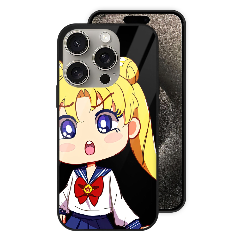（画像用） 美少女戦士セーラームーン 愛野 美奈子 あいの みなこ Sailor Moon Aino Minako 【iPhone15Pro対応】スマホケース 耐衝撃＆黄変防止 背面ガラス