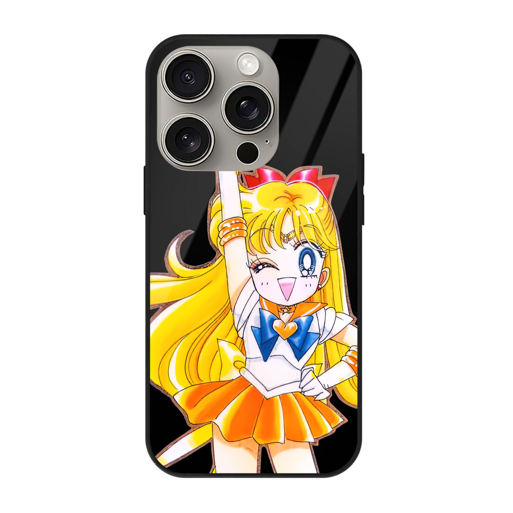 （画像用） 美少女戦士セーラームーン 愛野 美奈子 あいの みなこ Sailor Moon Aino Minako 【iPhone15Pro対応】スマホケース 耐衝撃＆黄変防止 背面ガラス