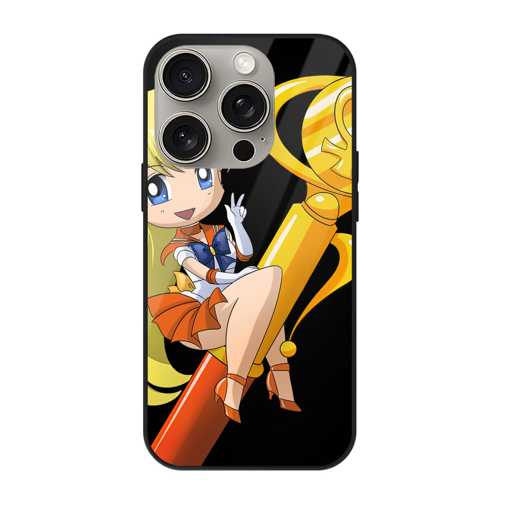（画像用） 美少女戦士セーラームーン 愛野 美奈子 あいの みなこ Sailor Moon Aino Minako 【iPhone15Pro対応】スマホケース 耐衝撃＆黄変防止 背面ガラス