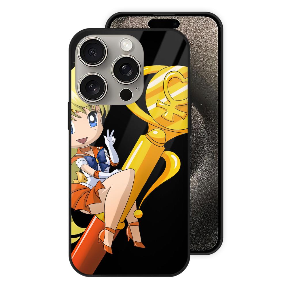 （画像用） 美少女戦士セーラームーン 愛野 美奈子 あいの みなこ Sailor Moon Aino Minako 【iPhone15Pro対応】スマホケース 耐衝撃＆黄変防止 背面ガラス