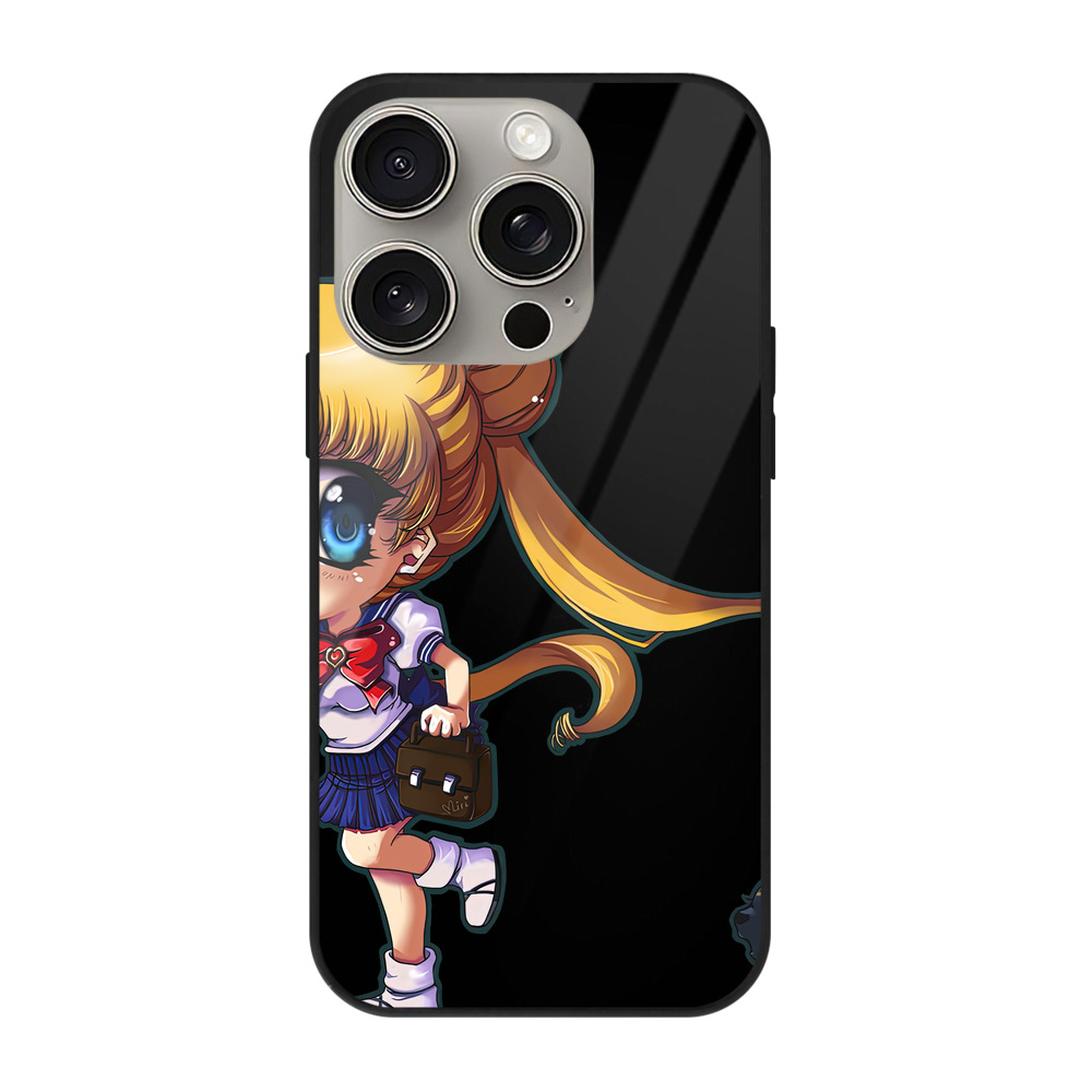 （画像用） 美少女戦士セーラームーン 愛野 美奈子 あいの みなこ Sailor Moon Aino Minako 【iPhone15Pro対応】スマホケース 耐衝撃＆黄変防止 背面ガラス