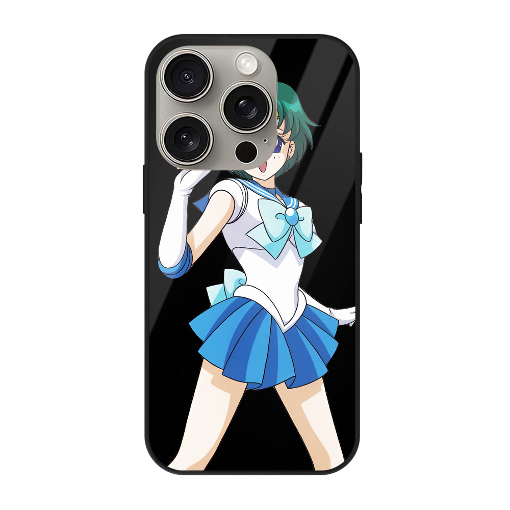 （画像用） 美少女戦士セーラームーン 海王 みちる（かいおう みちる） Sailor Moon Kaiou Michiru 【iPhone15Pro対応】スマホケース 耐衝撃＆黄変防止 背面ガラス