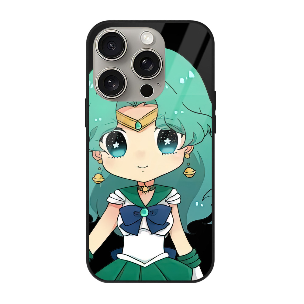 （画像用） 美少女戦士セーラームーン 海王 みちる（かいおう みちる） Sailor Moon Kaiou Michiru 【iPhone15Pro対応】スマホケース 耐衝撃＆黄変防止 背面ガラス