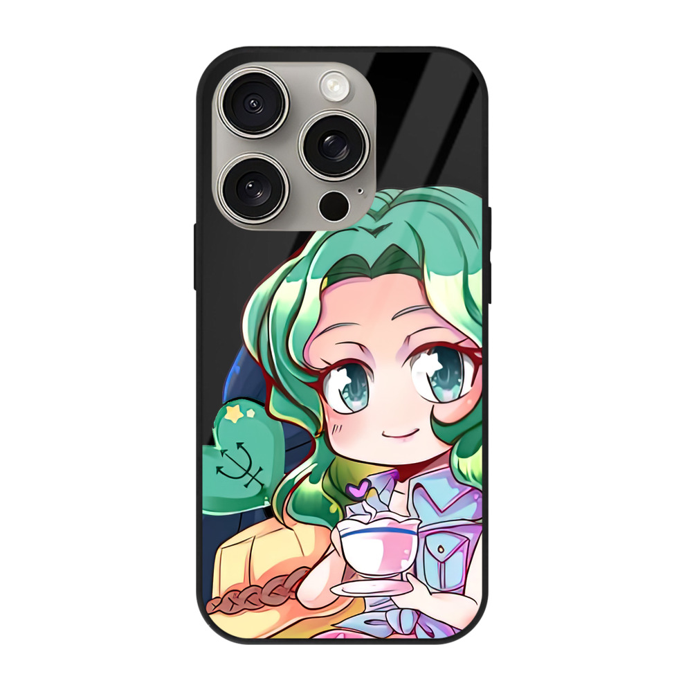 （画像用） 美少女戦士セーラームーン 海王 みちる（かいおう みちる） Sailor Moon Kaiou Michiru 【iPhone15Pro対応】スマホケース 耐衝撃＆黄変防止 背面ガラス