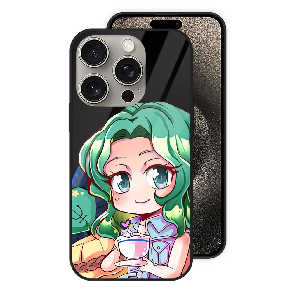 （画像用） 美少女戦士セーラームーン 海王 みちる（かいおう みちる） Sailor Moon Kaiou Michiru 【iPhone15Pro対応】スマホケース 耐衝撃＆黄変防止 背面ガラス