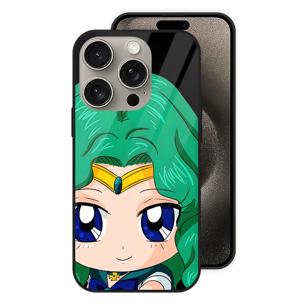 （画像用） 美少女戦士セーラームーン 海王 みちる（かいおう みちる） Sailor Moon Kaiou Michiru 【iPhone15Pro対応】スマホケース 耐衝撃＆黄変防止 背面ガラス
