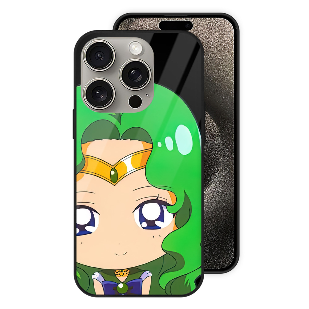 （画像用） 美少女戦士セーラームーン 海王 みちる（かいおう みちる） Sailor Moon Kaiou Michiru 【iPhone15Pro対応】スマホケース 耐衝撃＆黄変防止 背面ガラス