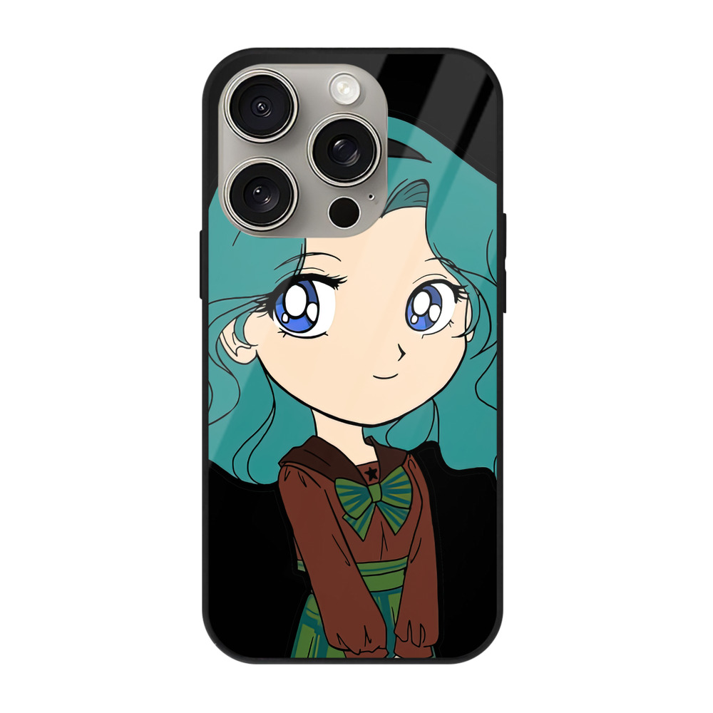 （画像用） 美少女戦士セーラームーン 海王 みちる（かいおう みちる） Sailor Moon Kaiou Michiru 【iPhone15Pro対応】スマホケース 耐衝撃＆黄変防止 背面ガラス
