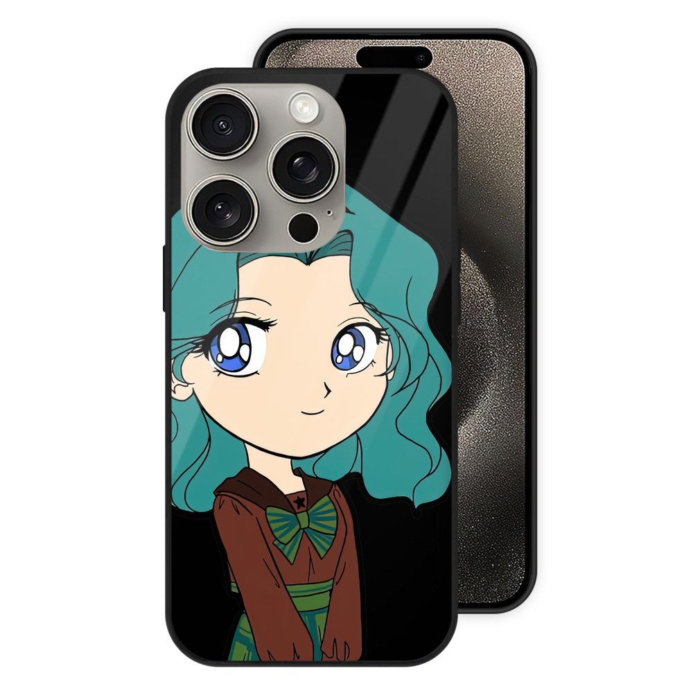 （画像用） 美少女戦士セーラームーン 海王 みちる（かいおう みちる） Sailor Moon Kaiou Michiru 【iPhone15Pro対応】スマホケース 耐衝撃＆黄変防止 背面ガラス
