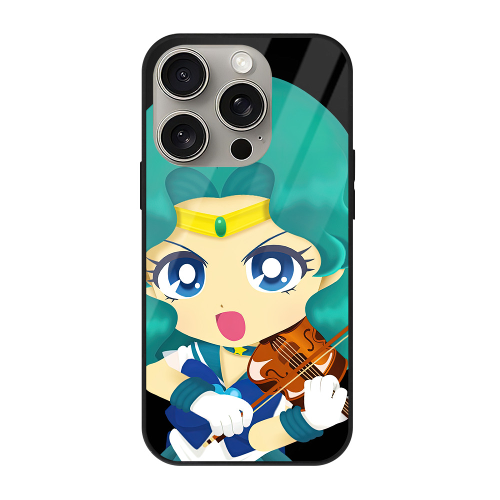 （画像用） 美少女戦士セーラームーン 海王 みちる（かいおう みちる） Sailor Moon Kaiou Michiru 【iPhone15Pro対応】スマホケース 耐衝撃＆黄変防止 背面ガラス