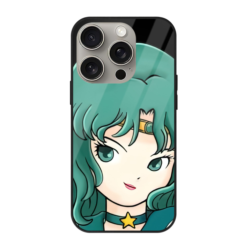 （画像用） 美少女戦士セーラームーン 海王 みちる（かいおう みちる） Sailor Moon Kaiou Michiru 【iPhone15Pro対応】スマホケース 耐衝撃＆黄変防止 背面ガラス