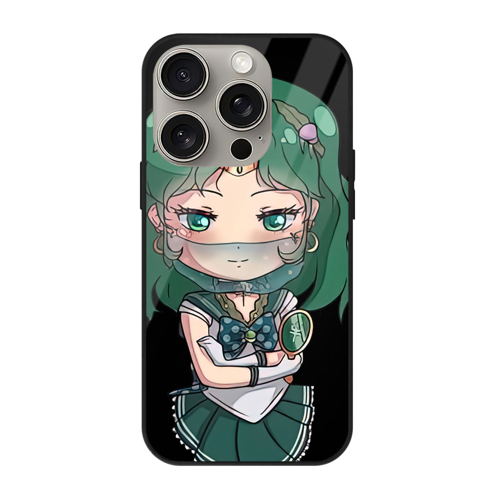 （画像用） 美少女戦士セーラームーン 海王 みちる（かいおう みちる） Sailor Moon Kaiou Michiru 【iPhone15Pro対応】スマホケース 耐衝撃＆黄変防止 背面ガラス