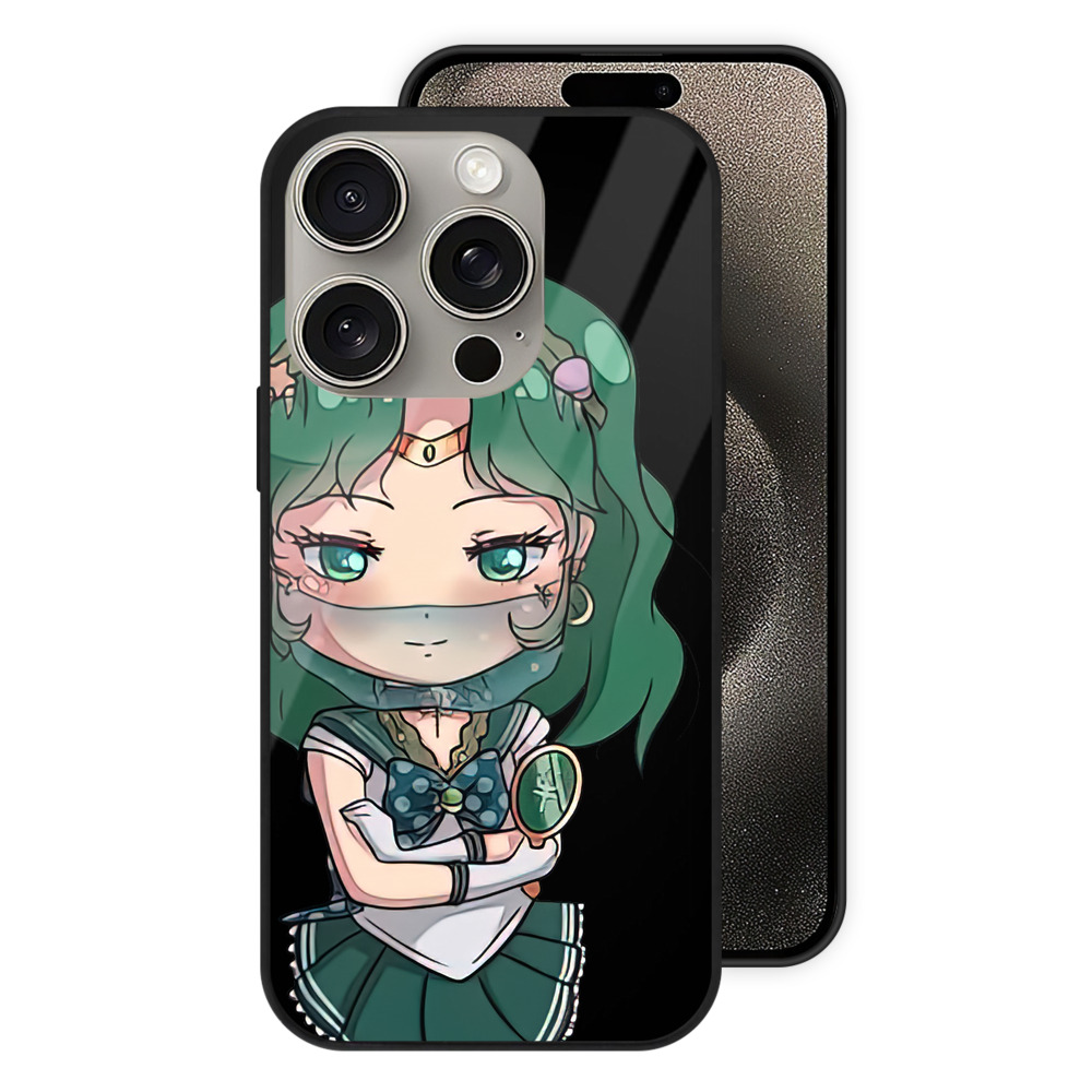 （画像用） 美少女戦士セーラームーン 海王 みちる（かいおう みちる） Sailor Moon Kaiou Michiru 【iPhone15Pro対応】スマホケース 耐衝撃＆黄変防止 背面ガラス
