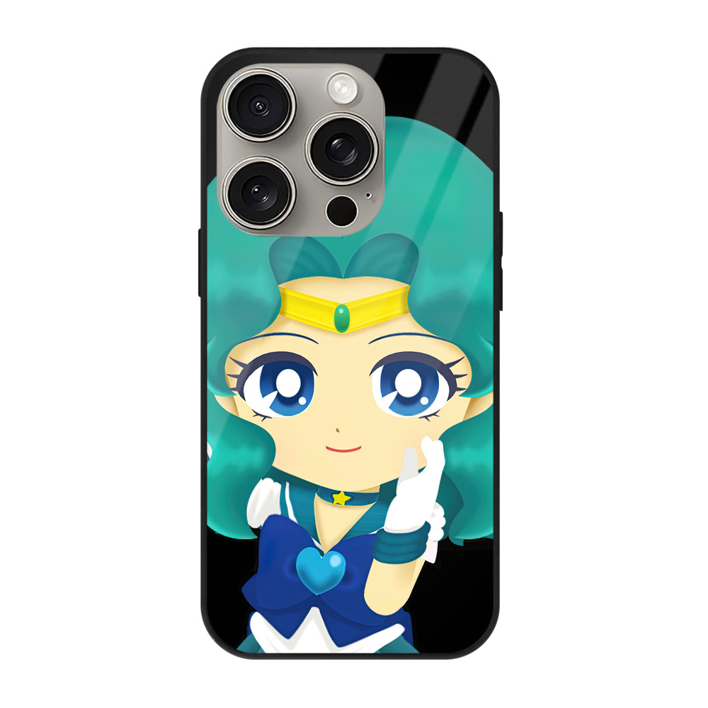 （画像用） 美少女戦士セーラームーン 海王 みちる（かいおう みちる） Sailor Moon Kaiou Michiru 【iPhone15Pro対応】スマホケース 耐衝撃＆黄変防止 背面ガラス