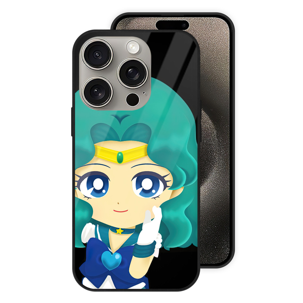（画像用） 美少女戦士セーラームーン 海王 みちる（かいおう みちる） Sailor Moon Kaiou Michiru 【iPhone15Pro対応】スマホケース 耐衝撃＆黄変防止 背面ガラス