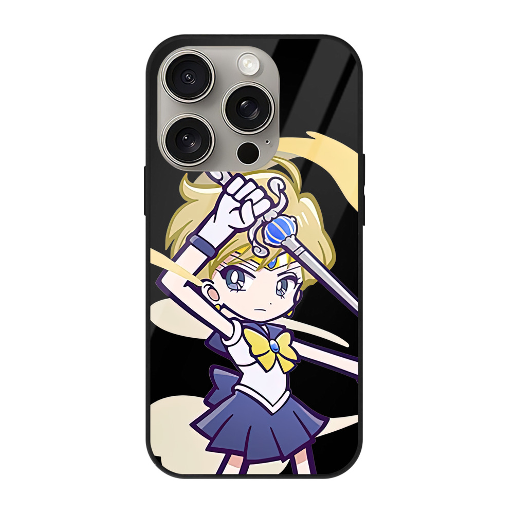 （画像用） 美少女戦士セーラームーン 天王はるか Sailor Moon Tenoh Haruka 【iPhone15Pro対応】スマホケース 耐衝撃＆黄変防止 背面ガラス