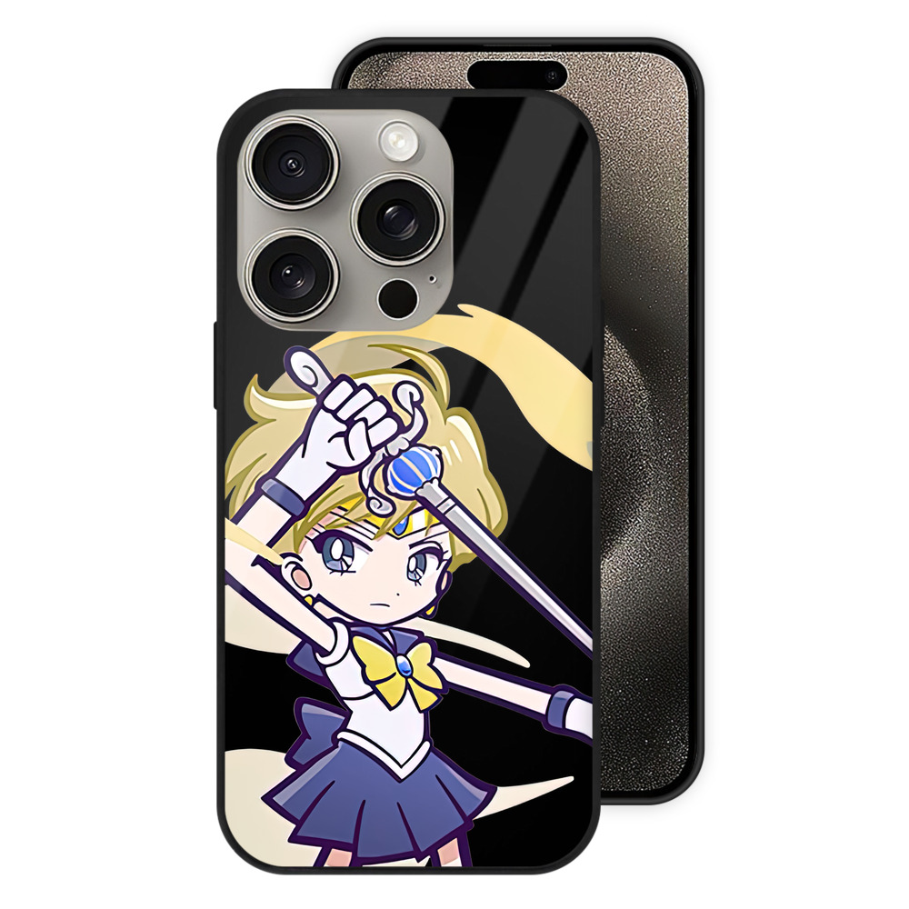 （画像用） 美少女戦士セーラームーン 天王はるか Sailor Moon Tenoh Haruka 【iPhone15Pro対応】スマホケース 耐衝撃＆黄変防止 背面ガラス