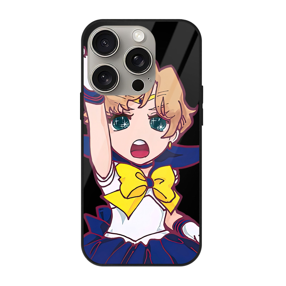 （画像用） 美少女戦士セーラームーン 天王はるか Sailor Moon Tenoh Haruka 【iPhone15Pro対応】スマホケース 耐衝撃＆黄変防止 背面ガラス