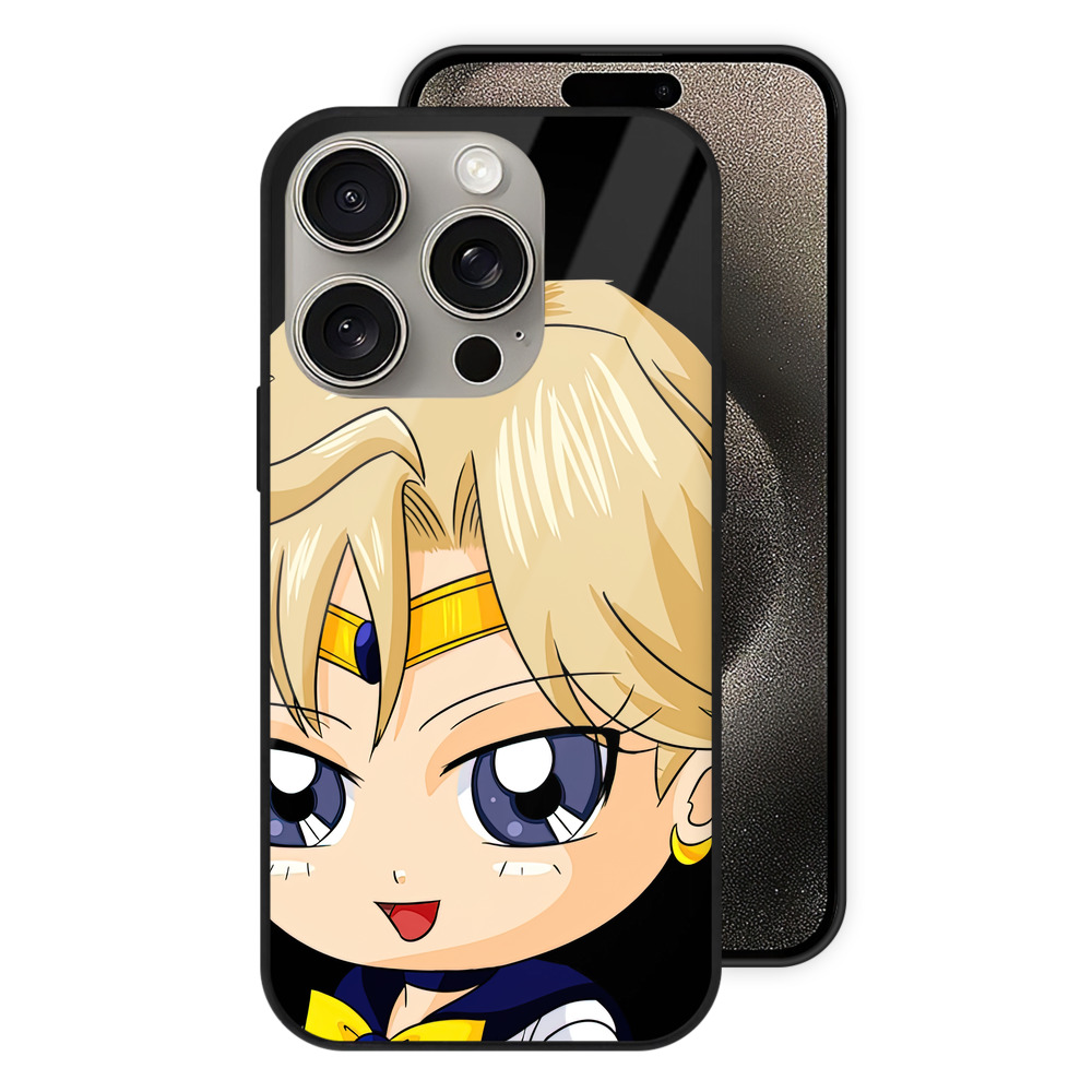 （画像用） 美少女戦士セーラームーン 天王はるか Sailor Moon Tenoh Haruka 【iPhone15Pro対応】スマホケース 耐衝撃＆黄変防止 背面ガラス